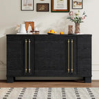 Wood Traditional Style Sideboard with Adjustable Shelves
