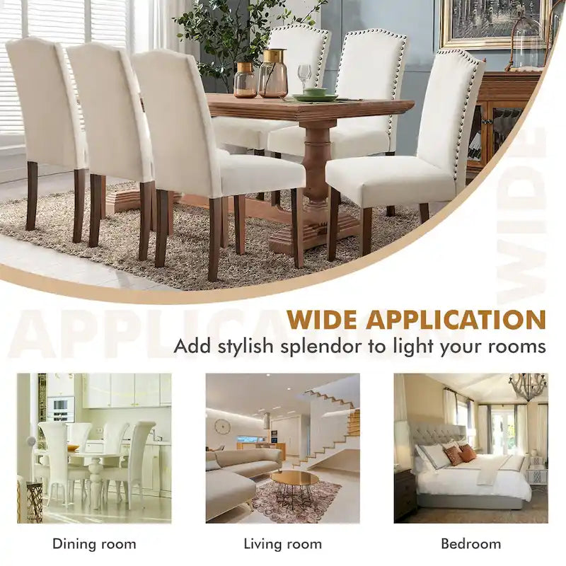 Dining Chairs Set Of 2, Mid-Century Modern Dinning Chairs, Living Room Bedroom Outdoor Lounge Chair, White Kitchen Accent Chairs