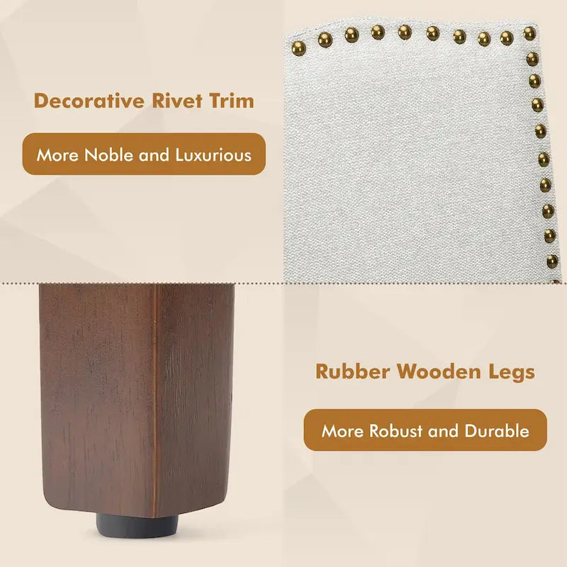 Dining Chairs Set Of 2, Mid-Century Modern Dinning Chairs, Living Room Bedroom Outdoor Lounge Chair, White Kitchen Accent Chairs