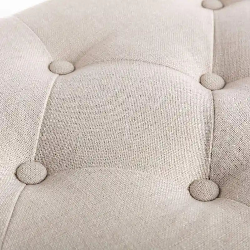 48 Extra-Long Rectangular Tufted Ottoman Bench Seat-Beige