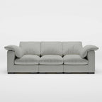 86.61 Modern Farmhouse Deep 3-Seater Sofa, Track Arm Couch, Linen Fabric Sofa
