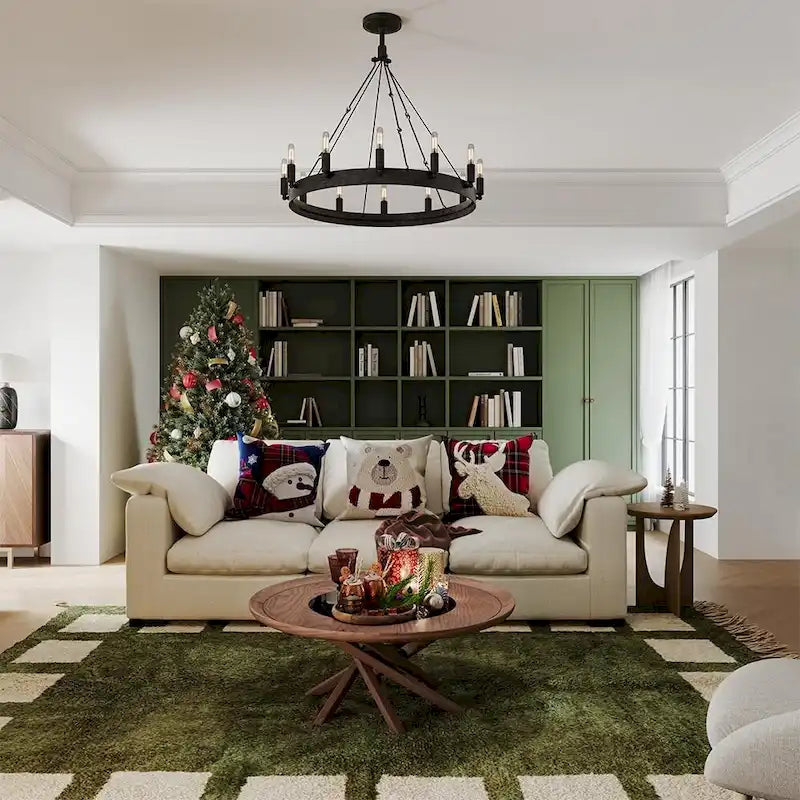 86.61 Modern Farmhouse Deep 3-Seater Sofa, Track Arm Couch, Linen Fabric Sofa