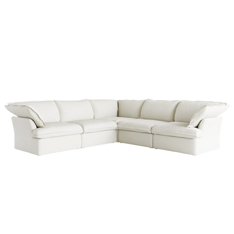 5-Seat Modern V Shape Sectional Couch for Living Room