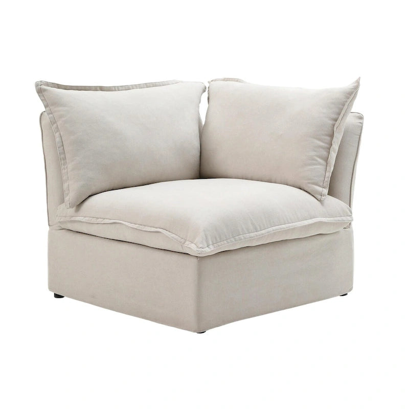 5-Seat Modern V Shape Sectional Couch for Living Room