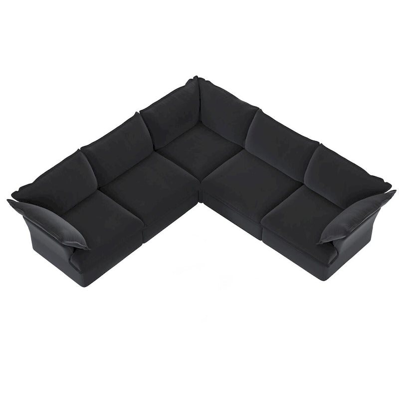 5-Seat Modern V Shape Sectional Couch for Living Room