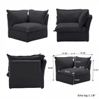 5-Seat Modern V Shape Sectional Couch for Living Room