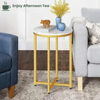 Side Table Set of 2, Small Coffee Table Round End Table,Side Table Bedside Table for Living Room, Bedroom