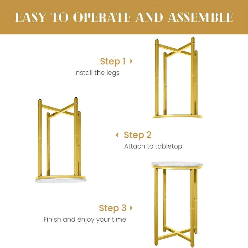 Side Table Set of 2, Small Coffee Table Round End Table,Side Table Bedside Table for Living Room, Bedroom