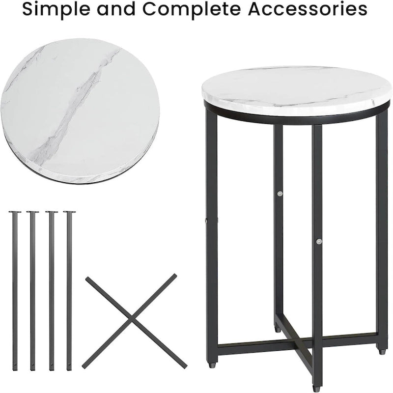 Side Table Set of 2, Small Coffee Table Round End Table,Side Table Bedside Table for Living Room, Bedroom