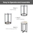 Side Table Set of 2, Small Coffee Table Round End Table,Side Table Bedside Table for Living Room, Bedroom