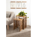 Kate and Laurel Karni Wooden Nesting Tables - 2 Piece