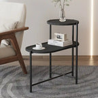 Small Coffee Tables 2-tier Modern Sofa Side Table with Wood Storage Shelf Living Room End Tables Nightstands