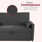 Taite 58 in. Convertible Pull Out Sleeper Sofa Bed