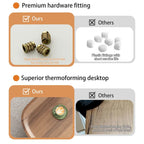 Square Nesting Coffee Table Set of 2 Wood Metal Stacking Side Table - 22x22x18