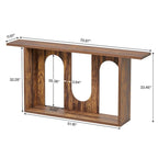 70.9 inch Farmhouse Console Table, Extra Long Entryway Console Table with Storage