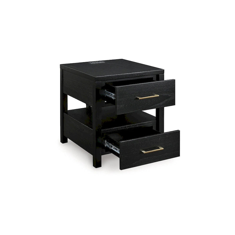 Signature Design by Ashley Winbardi Black End Table - 22W x 24D x 24H