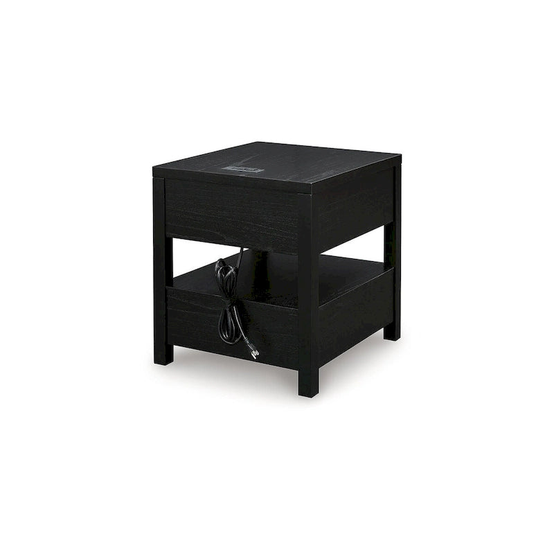 Signature Design by Ashley Winbardi Black End Table - 22W x 24D x 24H