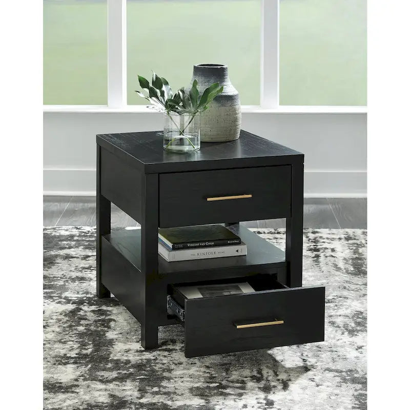 Signature Design by Ashley Winbardi Black End Table - 22W x 24D x 24H