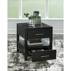 Signature Design by Ashley Winbardi Black End Table - 22W x 24D x 24H