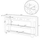 Entryway Console End Table with 4 Drawers and 2 Shelves for Hallway, Living Rooms