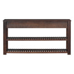 Entryway Console End Table with 4 Drawers and 2 Shelves for Hallway, Living Rooms