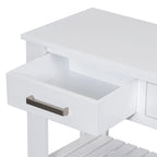 Entryway Console End Table with 4 Drawers and 2 Shelves for Hallway, Living Rooms