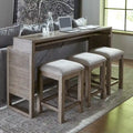 Bartlett Field Dusty Taupe 4 Piece Console Bar Table Set