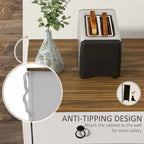 Farmhouse Buffet Cabinet with 2 Drawers and Adjustable Shelves - N/A