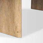 Isla Oval Dining Table w/Light Brown Wood Top & Arched Legs - 86.5L x 39.0W x 30.0H