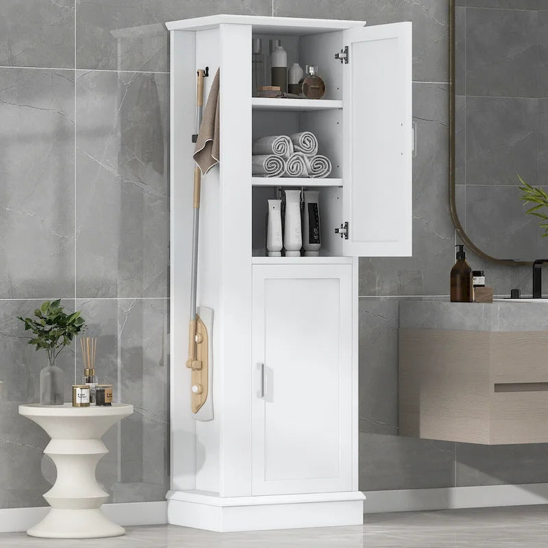 Freestanding Storage Cabinet with Hook