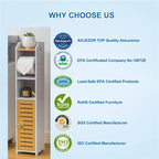 Toilet Paper Holder Stand Bathroom Storage Cabinet Beside Toilet Storage for Small Bathroom - 6.7D x 6.7W x 30H