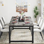 78.74 Inches Modern Dining Table for 8-10, Rectangular Kitchen Table - 78.7W x 39.4D