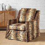 Stan Farmhouse Slipcover Rocking Swivel Chair by HULALA HOME