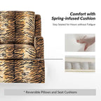 Stan Farmhouse Slipcover Rocking Swivel Chair by HULALA HOME