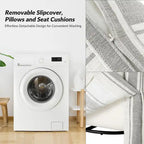 Stan Farmhouse Slipcover Rocking Swivel Chair by HULALA HOME