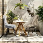 Set of 2 Upholstered Swivel Dining Chairs PU Leather with Metal Legs - 18.5x18.5x37 inch