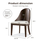 Furniture of America Liora Modern Dark Walnut Solid Wood Dining Chairs (Set of 2)