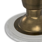 WYNDENHALL Viviana Modern 16 inch Wide Metal Side Table in Antique Brass - 16 inch Wide